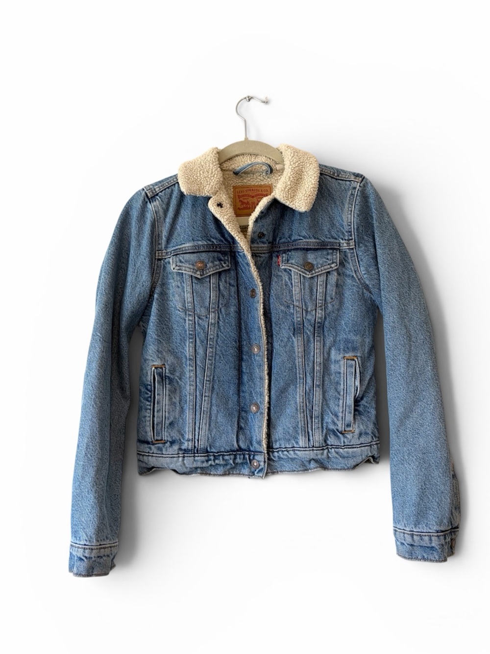 Levi's Blue Denim Sherpa Collar Jacket - Picture 7 of 12